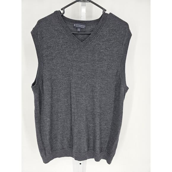 Hart Schaffner Marx Extra Fine Merino Wool Sweater Vest Mens Size XLT Gray - Picture 1 of 3